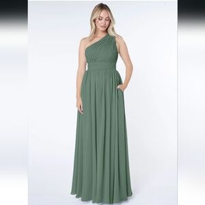 Azazie - Molly Dress (HAS POCKETS) - (Eucalyptus) - A8